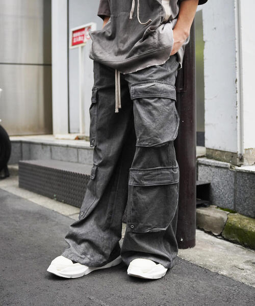 「DANKE SCHON」 カーゴパンツ S ブラック メンズ_画像2