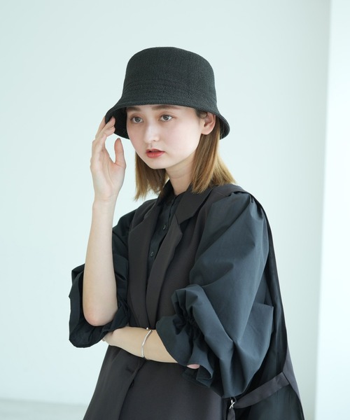 「utatane」 ハット FREE ブラック レディース_画像2