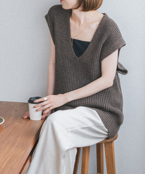 ノーブルNoble CO/PE ニットベスト Noble（ノーブル）の「CO/PE ニットベスト（ベスト）」 - WEAR