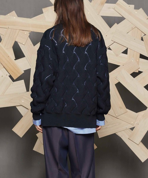 「MAISON SPECIAL」 長袖ポロシャツ 1 ブラック メンズ_画像3