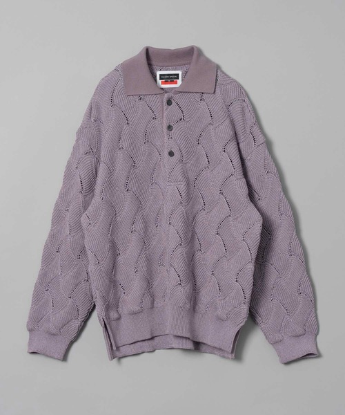 「MAISON SPECIAL」 長袖ポロシャツ 1 ブラック メンズ_画像9
