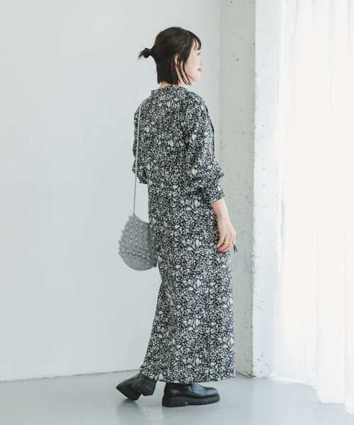 「ITEMS URBANRESEARCH」 長袖ワンピース FREE カーキ レディース_画像4