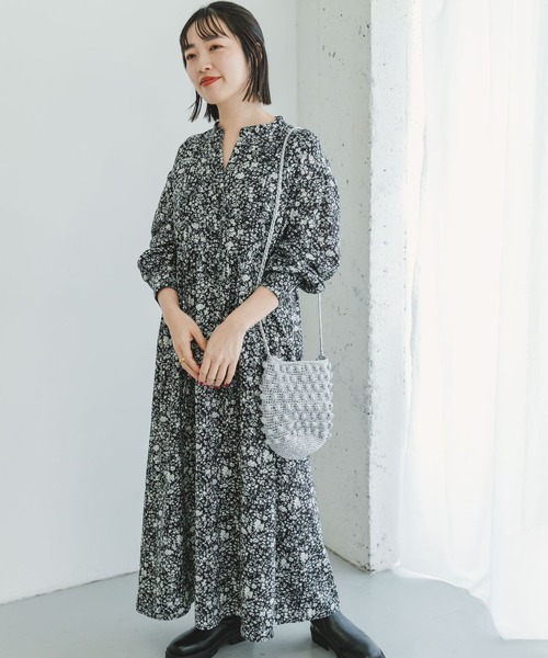 「ITEMS URBANRESEARCH」 長袖ワンピース FREE カーキ レディース_画像5