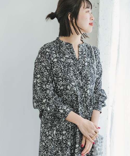 「ITEMS URBANRESEARCH」 長袖ワンピース FREE カーキ レディース_画像8