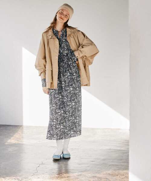 「ITEMS URBANRESEARCH」 長袖ワンピース FREE カーキ レディース_画像9