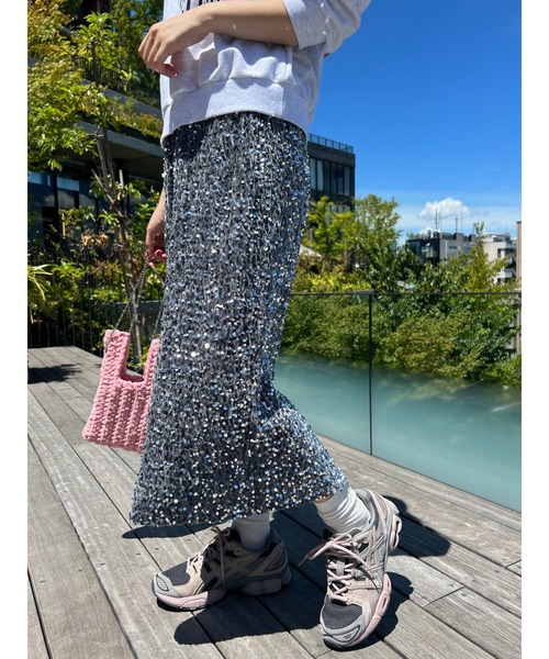 「WC」 スカート FREE シルバー レディース_画像4