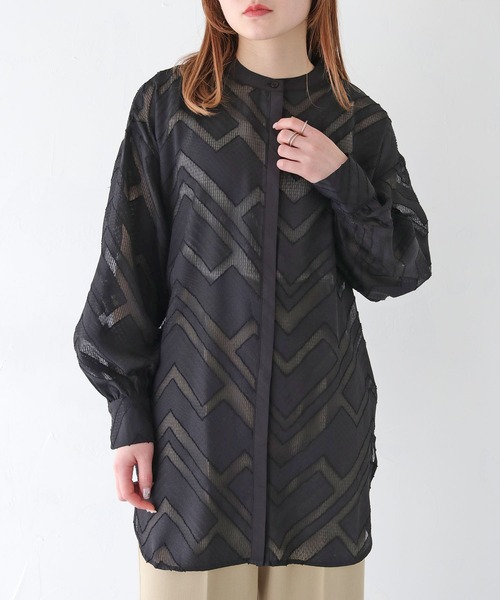 「HER CLOSET」 長袖ブラウス M ブラック レディース_画像4