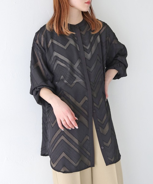 「HER CLOSET」 長袖ブラウス M ブラック レディース_画像5