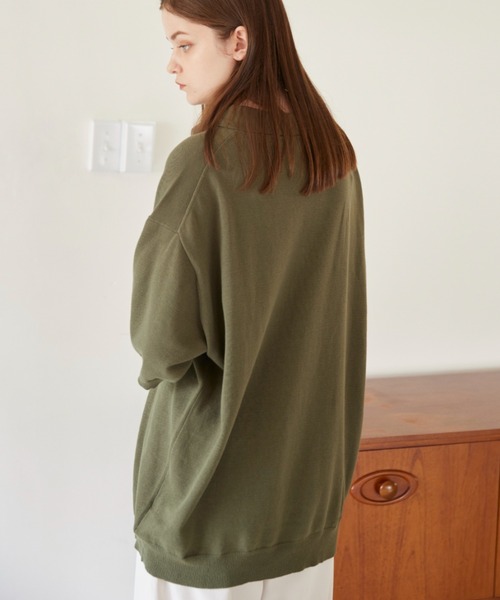 「flaner」 半袖ニット MEDIUM グレー レディース_画像8