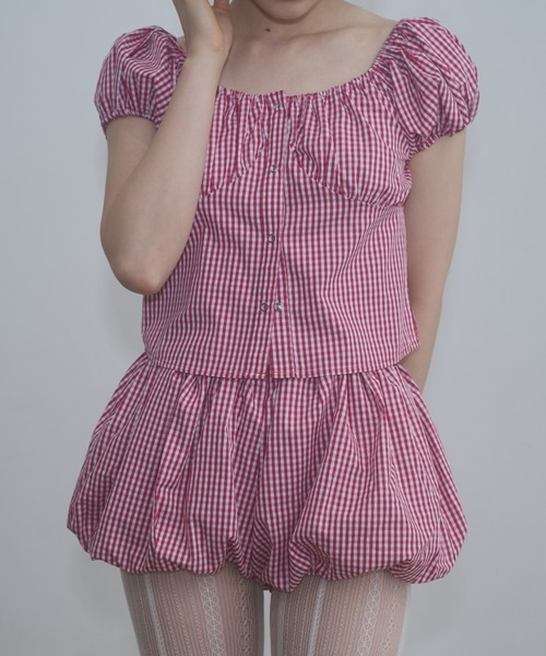 FEKETE（フェケテ） パンツ gingham puff shorts / ギンガムチェック