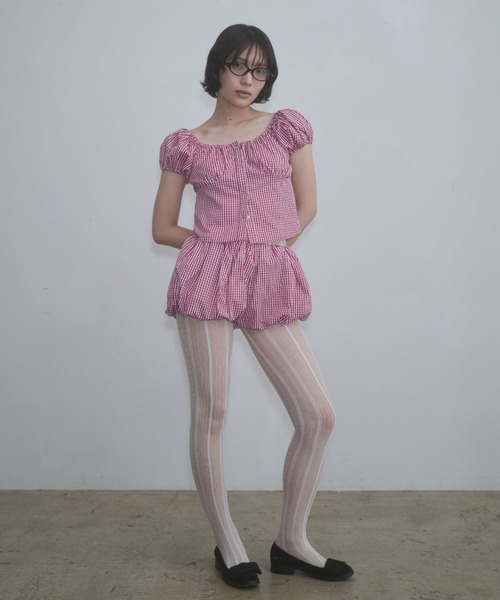 FEKETE（フェケテ） パンツ gingham puff shorts / ギンガムチェック