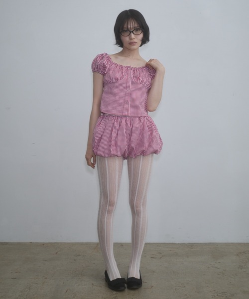 FEKETE（フェケテ） パンツ gingham puff shorts / ギンガムチェック