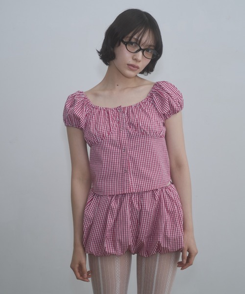 FEKETE（フェケテ） パンツ gingham puff shorts / ギンガムチェック