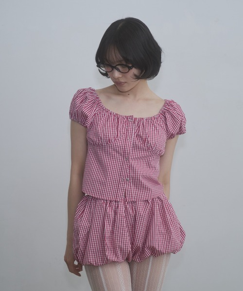 FEKETE（フェケテ） パンツ gingham puff shorts / ギンガムチェック