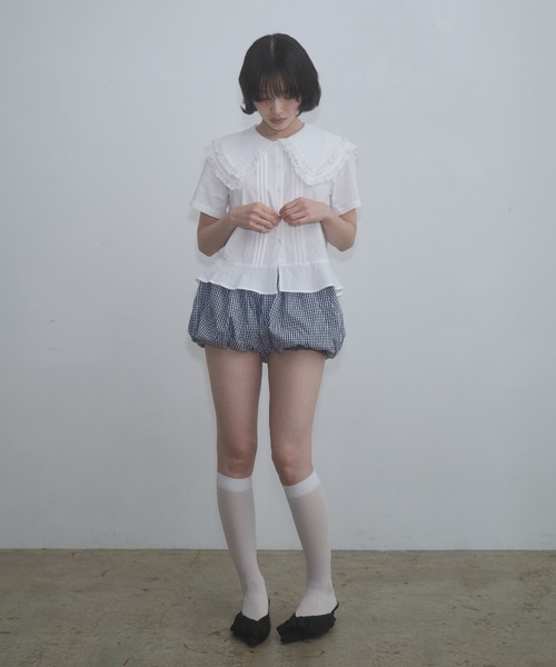 FEKETE（フェケテ） パンツ gingham puff shorts / ギンガムチェック