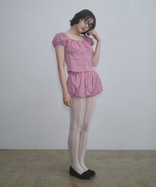 FEKETE（フェケテ） パンツ gingham puff shorts / ギンガムチェック