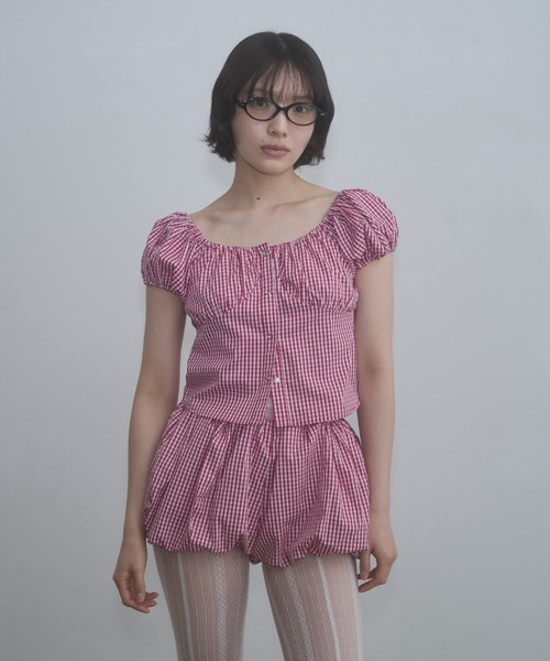 FEKETE（フェケテ） パンツ gingham puff shorts / ギンガムチェック