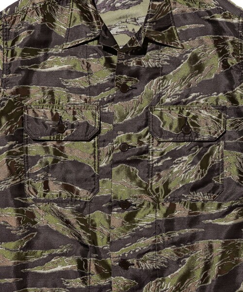 シャツ MIL-SHT Tiger Stripe Mesh Jacquard メンズの画像