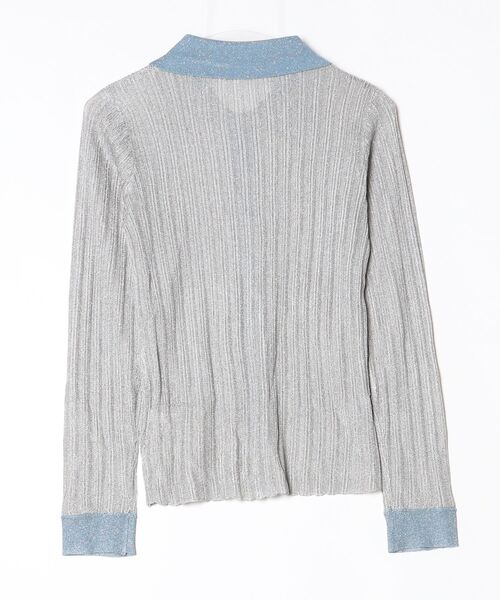 「MAISON BREEZE reveur」 ニットカーディガン FREE シルバー レディース_画像2