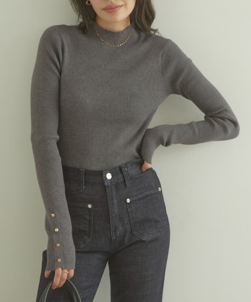 「ACYM」 長袖ニット FREE アイボリー レディース_画像5