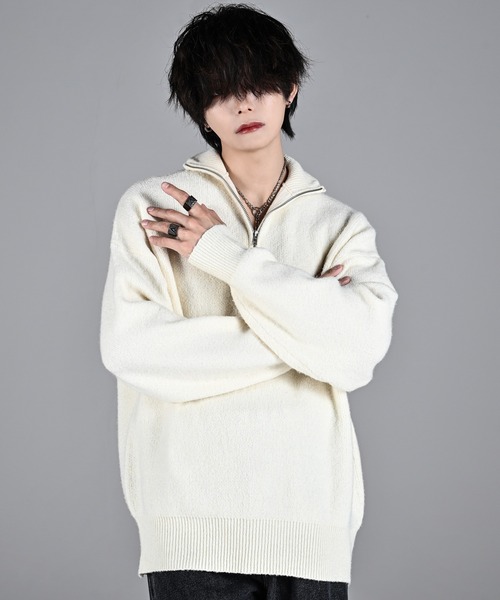 「ADRER」 長袖ニット SMALL グレー メンズ_画像9