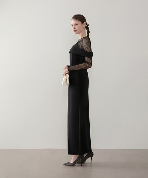 Leja（レジャ） ドレス 「LEJA」アシンメトリーレースレイヤード