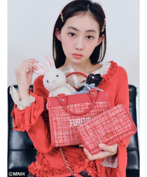 FURFUR（ファーファー） ショルダーバッグ バッグ ツイードロゴフォン