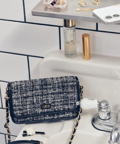 FURFUR（ファーファー） ショルダーバッグ バッグ ツイードロゴフォン