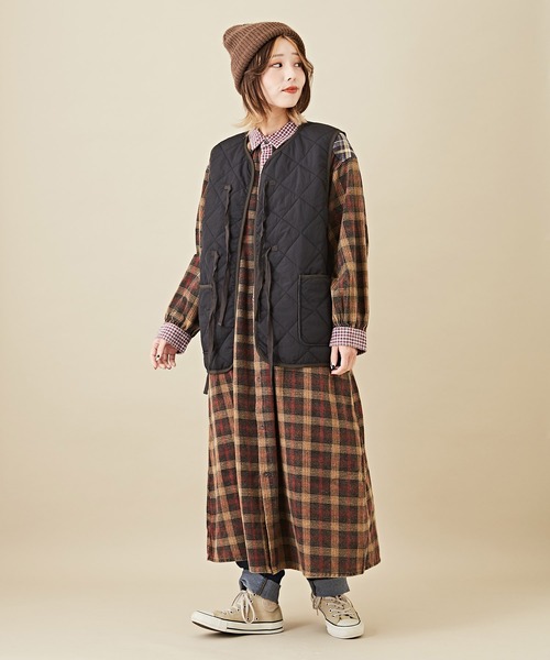 「CUBE SUGAR」 ベスト M カーキ レディース_画像8