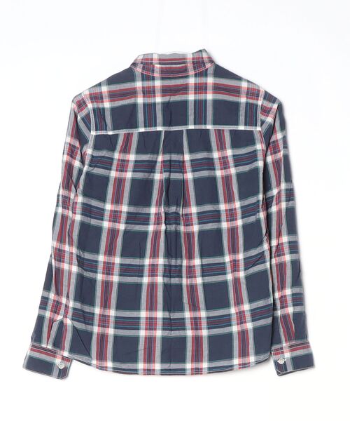 「DENDROBIUM」 チェック柄長袖シャツ 38 ネイビー レディース_画像2