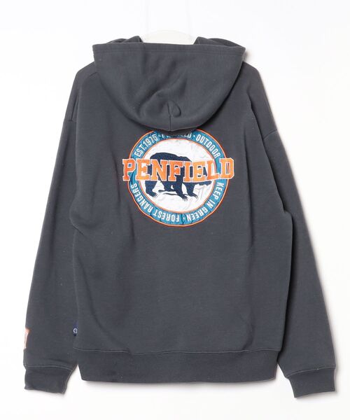 「PEN FIELD」 プルオーバーパーカー L チャコール メンズ_画像2