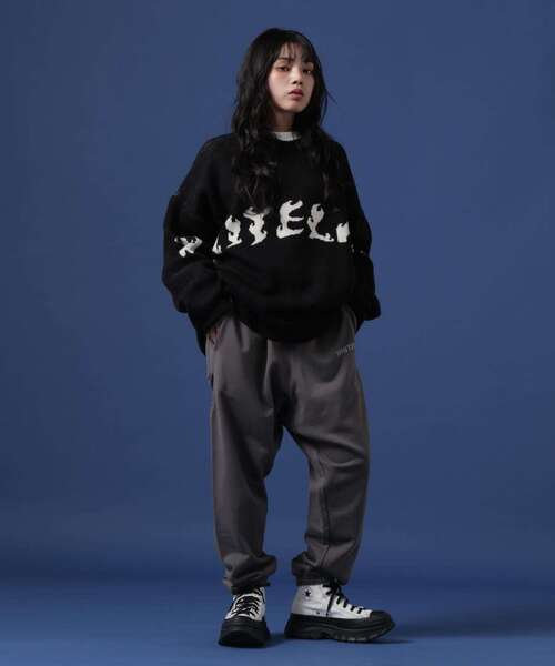 「WHITELAND」 長袖ニット LARGE ブラック メンズ_画像6
