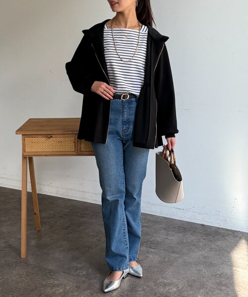 Chez toi（シェトワ） tシャツ スクエアボーダーカットソー レディース