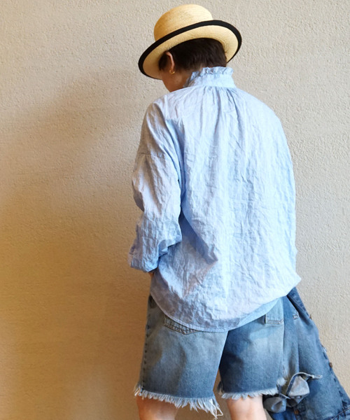 「JOURNAL STANDARD LUXE」 長袖ブラウス FREE ブルー レディース_画像9