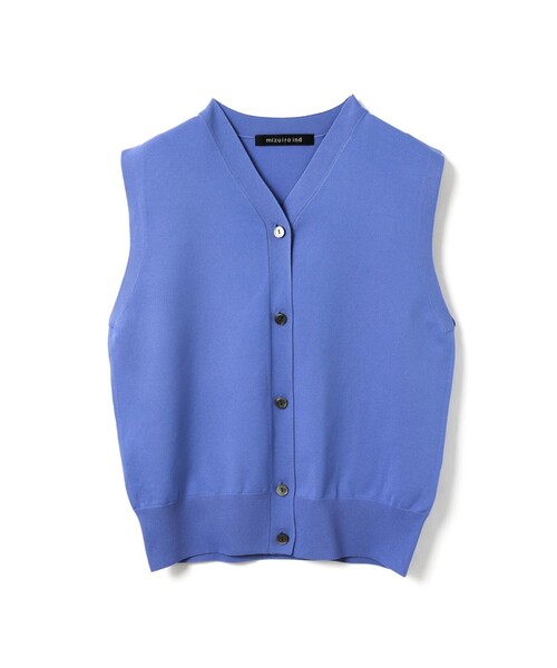 mizuiroind（ミズイロインド） ベスト ジレ mizuiro ind Vネックベスト