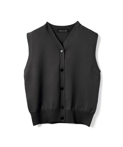 mizuiroind（ミズイロインド） ベスト ジレ mizuiro ind Vネックベスト