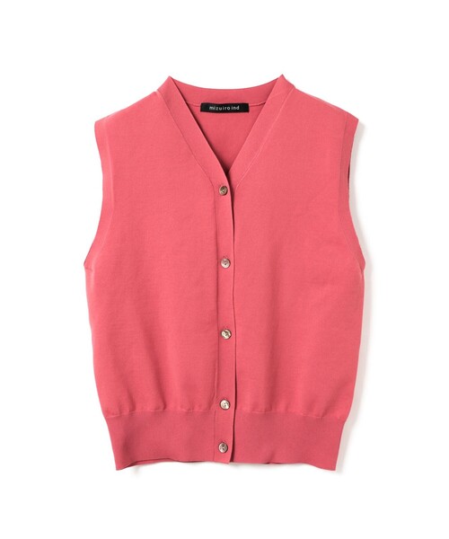 mizuiroind（ミズイロインド） ベスト ジレ mizuiro ind Vネックベスト