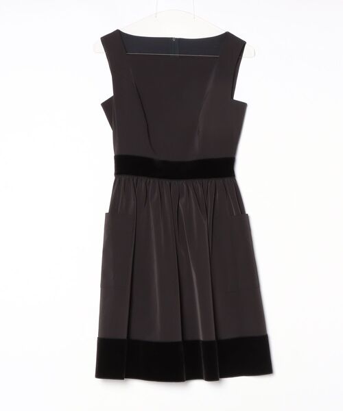 FOXEY NEW YORK ノースリーブワンピース ブラック FOXEY NEW YORK 「FOXEY YORK」 ノースリーブワンピース 38 ブラック
