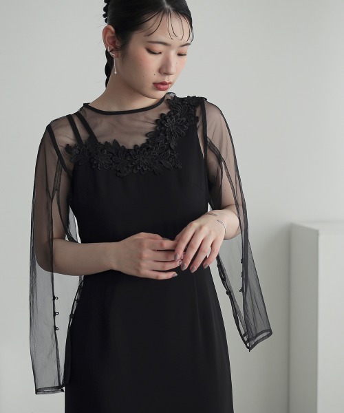 「Callarus」 長袖ワンピース M ベージュ レディース_画像3