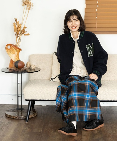 「niko and...」 スタジャン LARGE ネイビー レディース_画像3