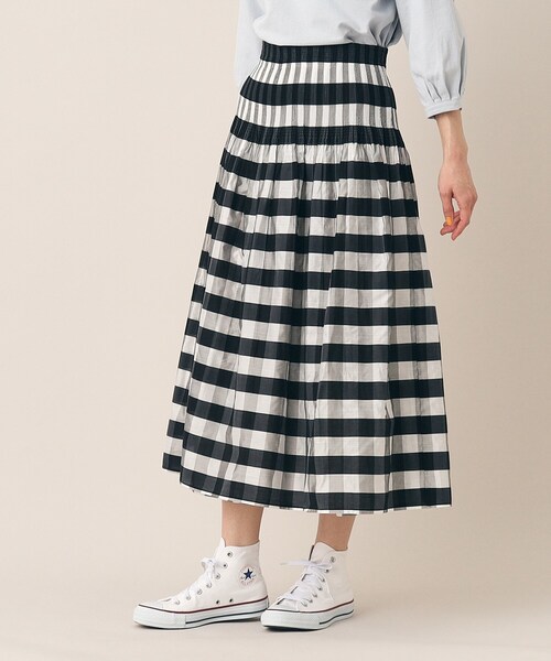 「Dessin」 プリーツスカート 02 ブラック レディース_画像2