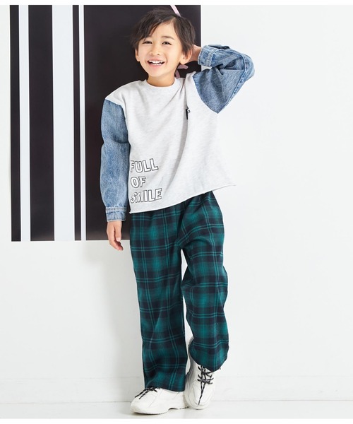 「ANAP kids」 「KIDS」長袖カットソー 120cm スミクロ キッズ_画像3