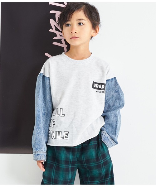 「ANAP kids」 「KIDS」長袖カットソー 120cm スミクロ キッズ_画像5