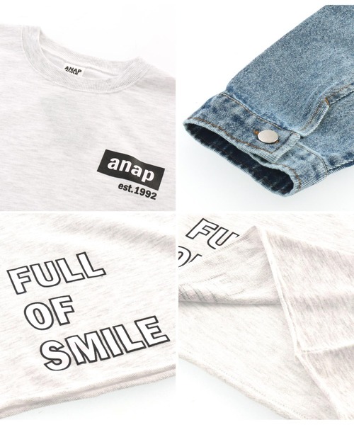 「ANAP kids」 「KIDS」長袖カットソー 120cm スミクロ キッズ_画像7