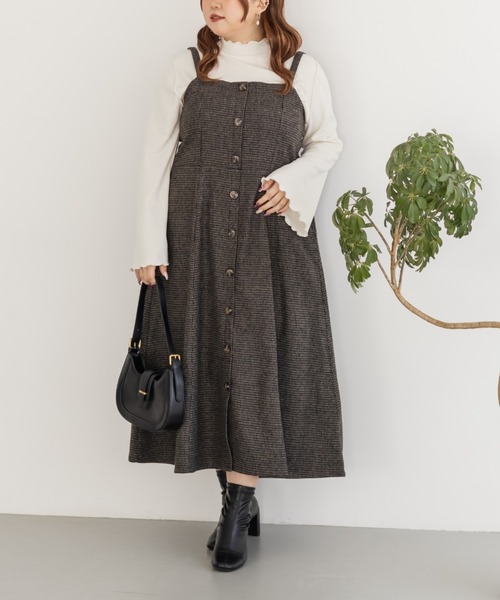 「CLETTE」 キャミソールワンピース LL ベージュ レディース_画像4