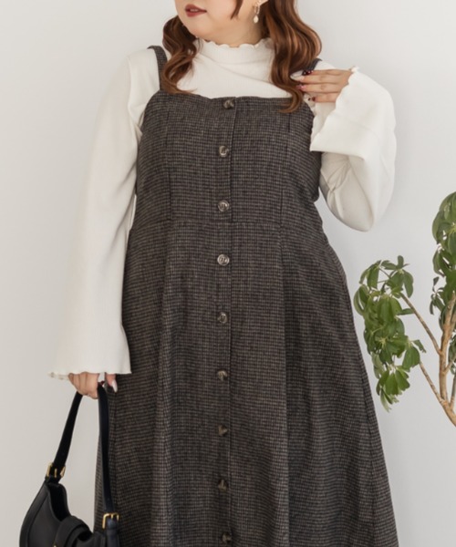 「CLETTE」 キャミソールワンピース LL ベージュ レディース_画像7