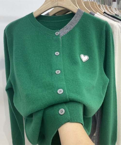 「deux amour」 ニットカーディガン FREE グレー レディース_画像6