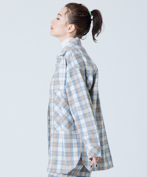 「Little sunny bite」 長袖シャツ SMALL ブルー レディース_画像3