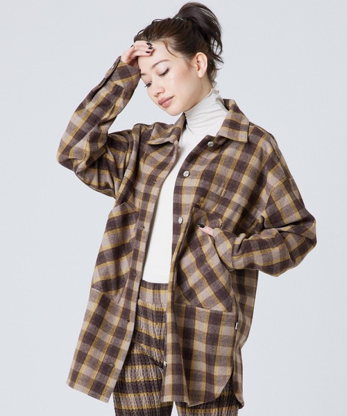 「Little sunny bite」 長袖シャツ SMALL ブルー レディース_画像4