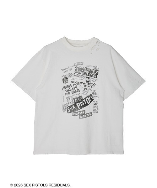 Ameri（アメリ） tシャツ Sex Pistols DAMAGE OVERSIZE TEE レディース